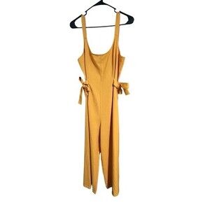 BDG Urban Outfitters Bib Style Cotton Linen Blend Jumpsuit Size Large‎